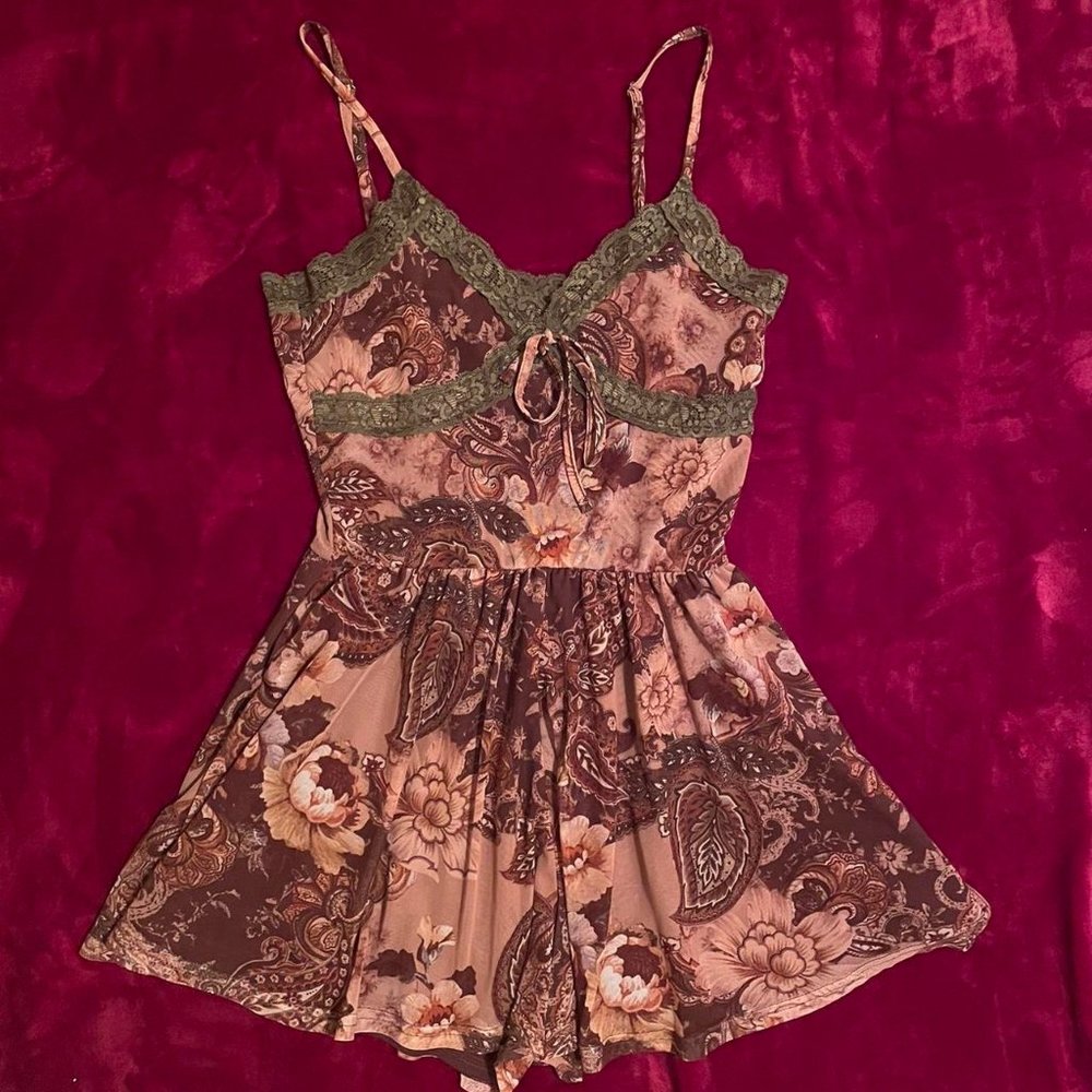 Urban Outfitters Riva Paisley Print Romper